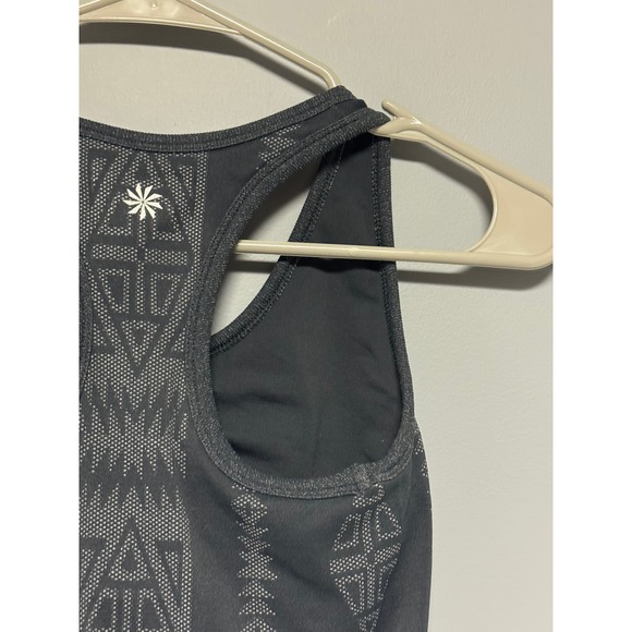 Athleta Grey Aztec Tribal‎ Racerback Tank Top Athletic Bra Liner Performance S - Picture 7 of 9